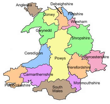 Wales and West regional map