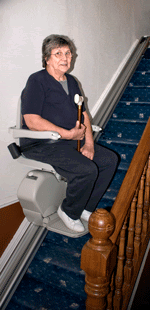 Our New Stair lift to the 1st floor installed in Jan 2009 to enable guests with mobility problems to reach bedrooms 1,2 and 5 only having to climb a maximum of 4 stairs.