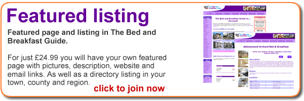 Featured listing on The Bed and Breakfast Guide